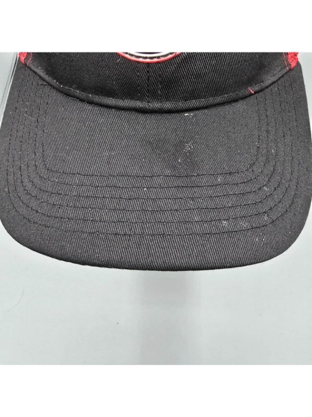 Bacardi Marca De Fabrica Bat Logo Red & Black Mesh Snapback Hat *Fair Condition - Picture 4 of 11